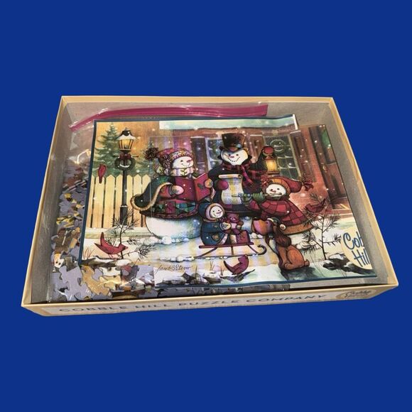 Cobble Hill Song for The Season Puzzle Snowman Caroling 500 PC - Picture 4 of 6